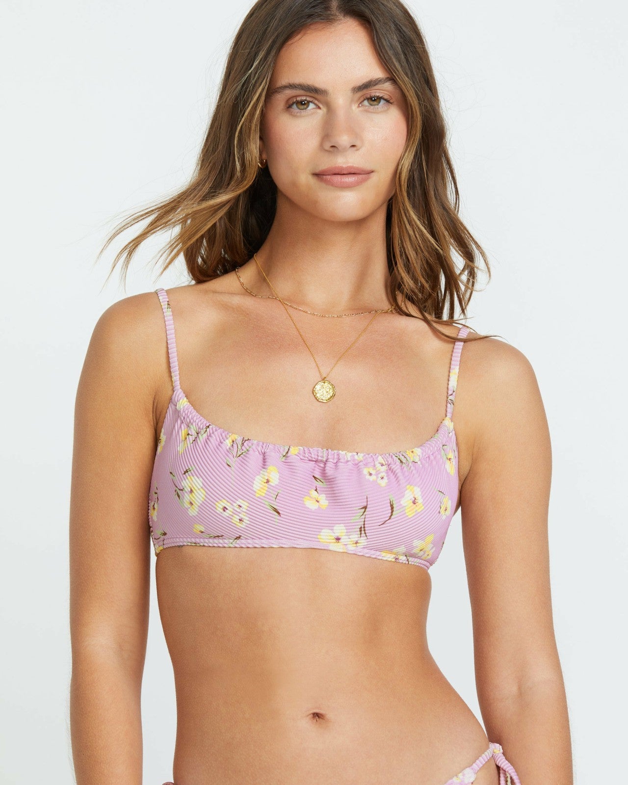 Peaceful Petals Mila Bralette Bikini Top - Amethyst Smoke | Billabong Women