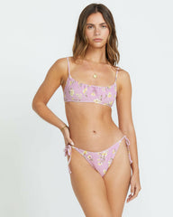 Peaceful Petals Tie Side Hike Bikini Bottom - Amethyst Smoke | Billabong Women