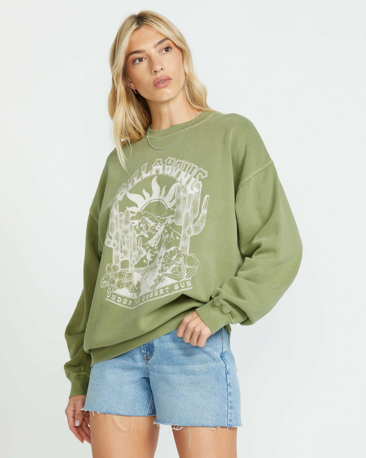 Ride In Crew Sweatshirt - Avocado | Billabong Women