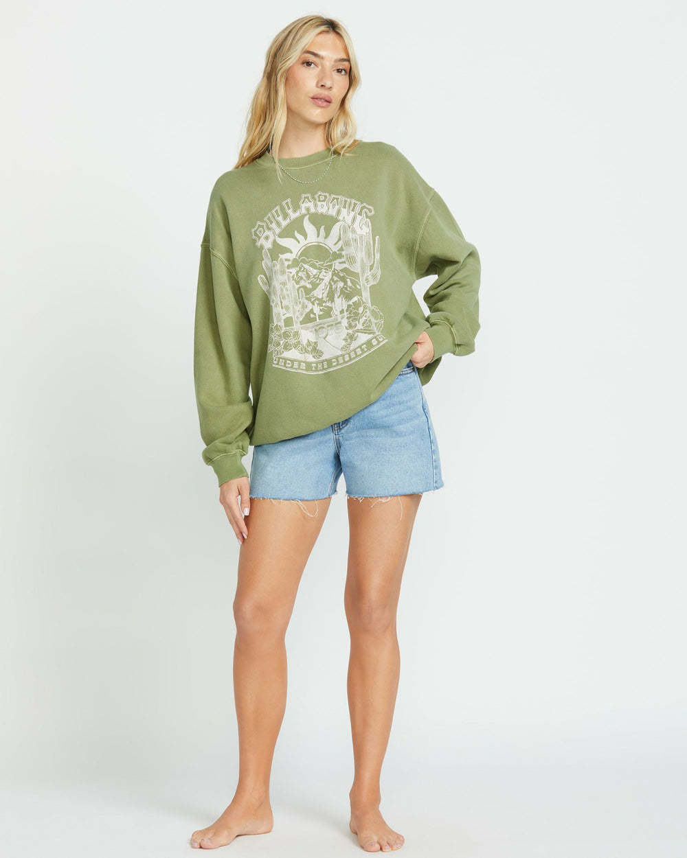 Ride In Crew Sweatshirt - Avocado | Billabong Women