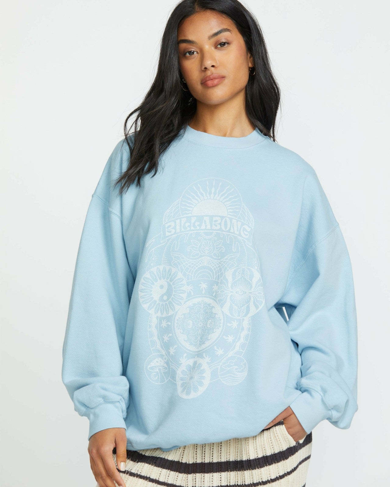 Ride In Crew Sweatshirt - Washed Chambray | Billabong Women