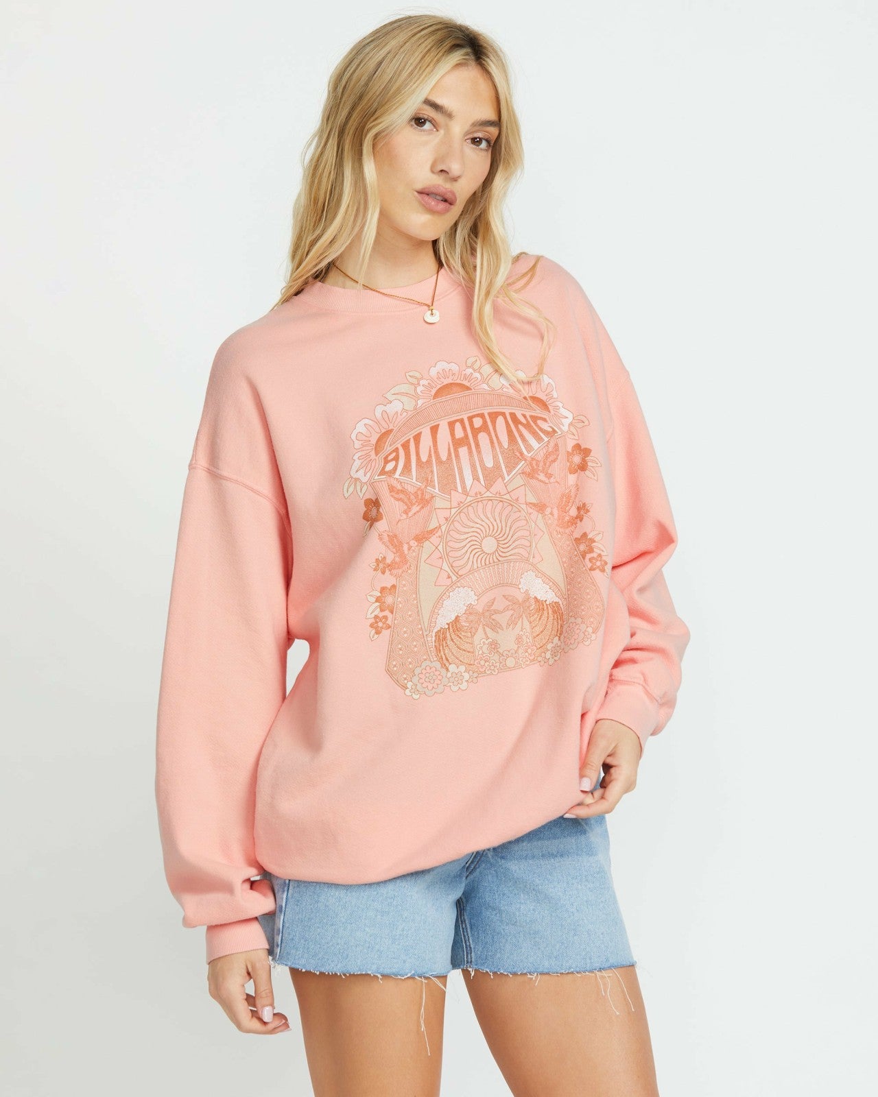 Ride In Crew Sweatshirt - Peach Kiss | Billabong Women