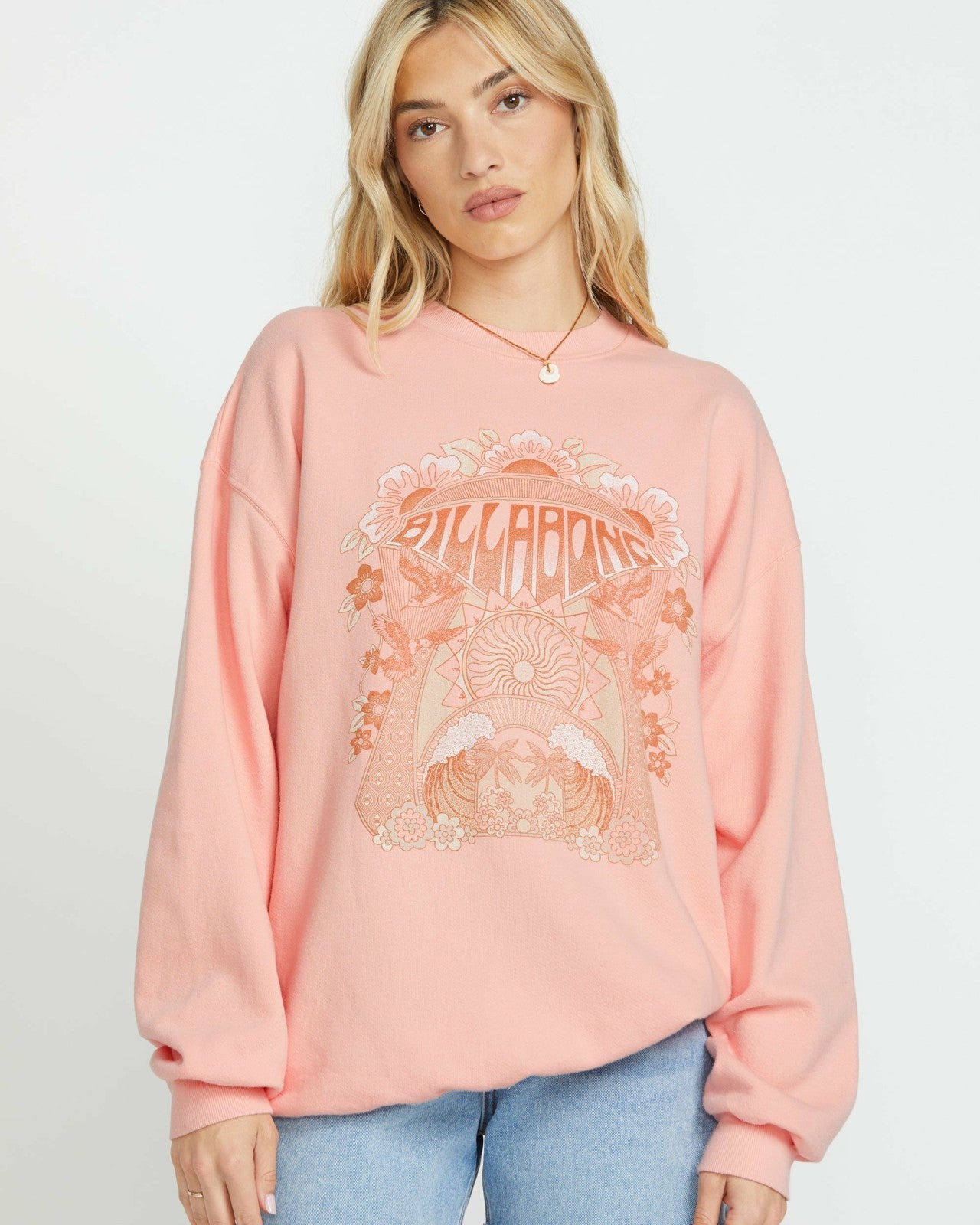 Ride In Crew Sweatshirt - Peach Kiss | Billabong Women