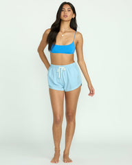 Road Trippin Elastic Waist Shorts - Washed Chambray | Billabong Women