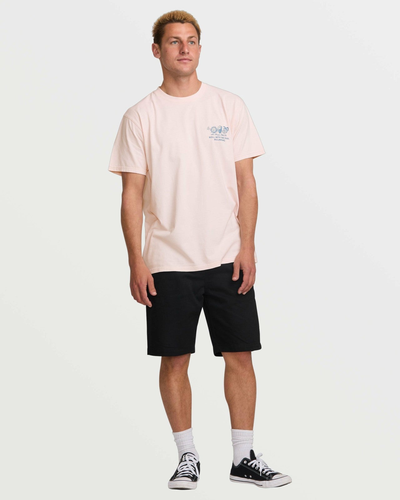 Roll Premium Wave Wash Tee - Light Pink | Billabong Men