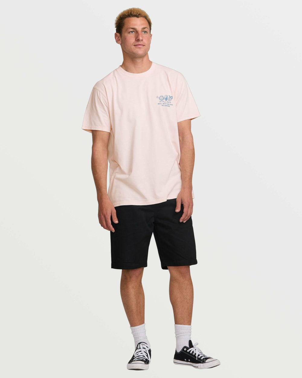Roll Premium Wave Wash Tee - Light Pink | Billabong Men
