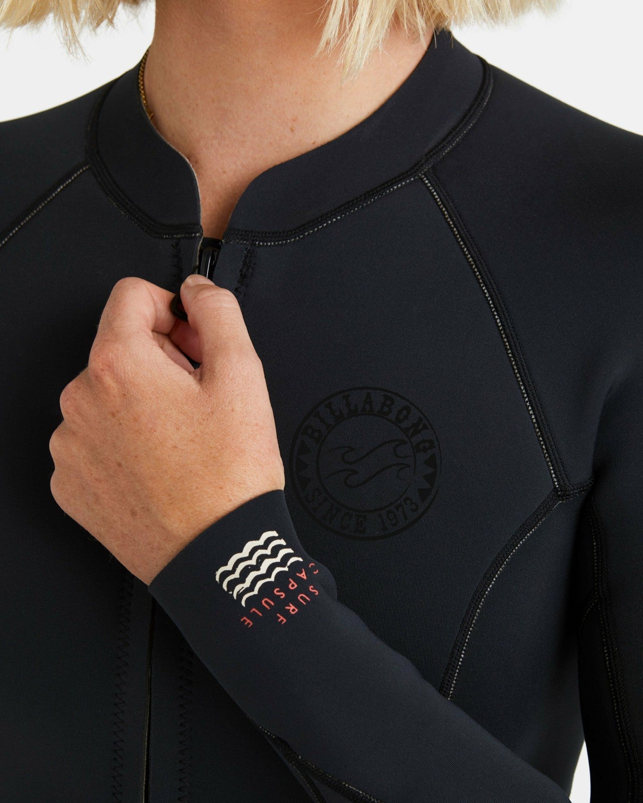 Salty Dayz Natural Flatlock Long Sleeve Springsuit - Black | Billabong Women