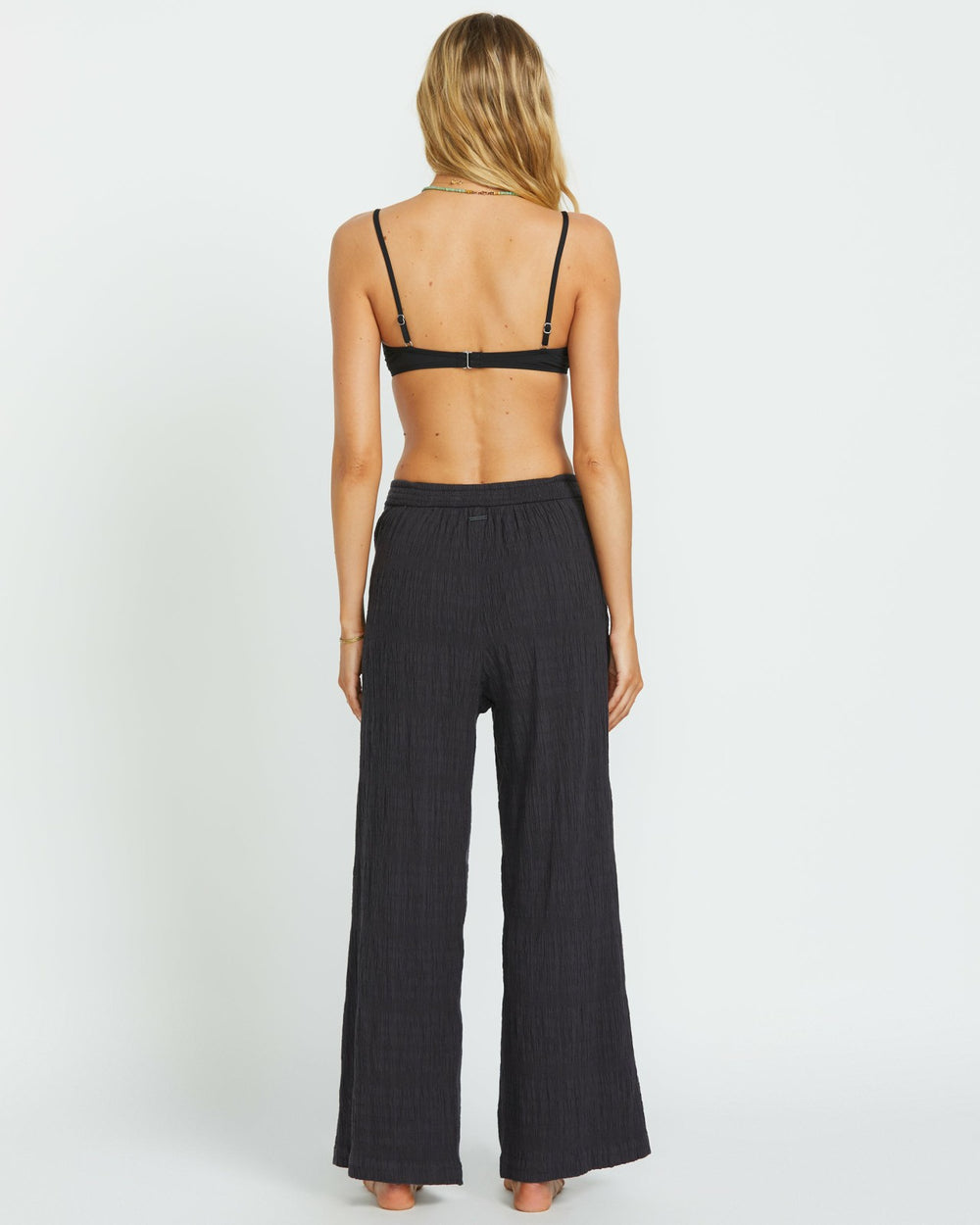 Sandy Shore Elastic Waist Pants - Black Sands | Billabong Women