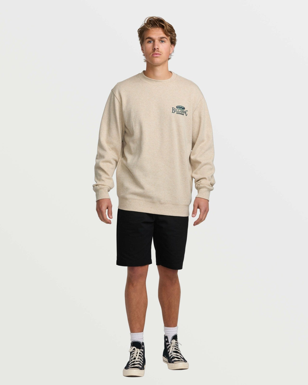 Short Sands Crew Sweatshirt - Oatmeal Heather | Billabong Men