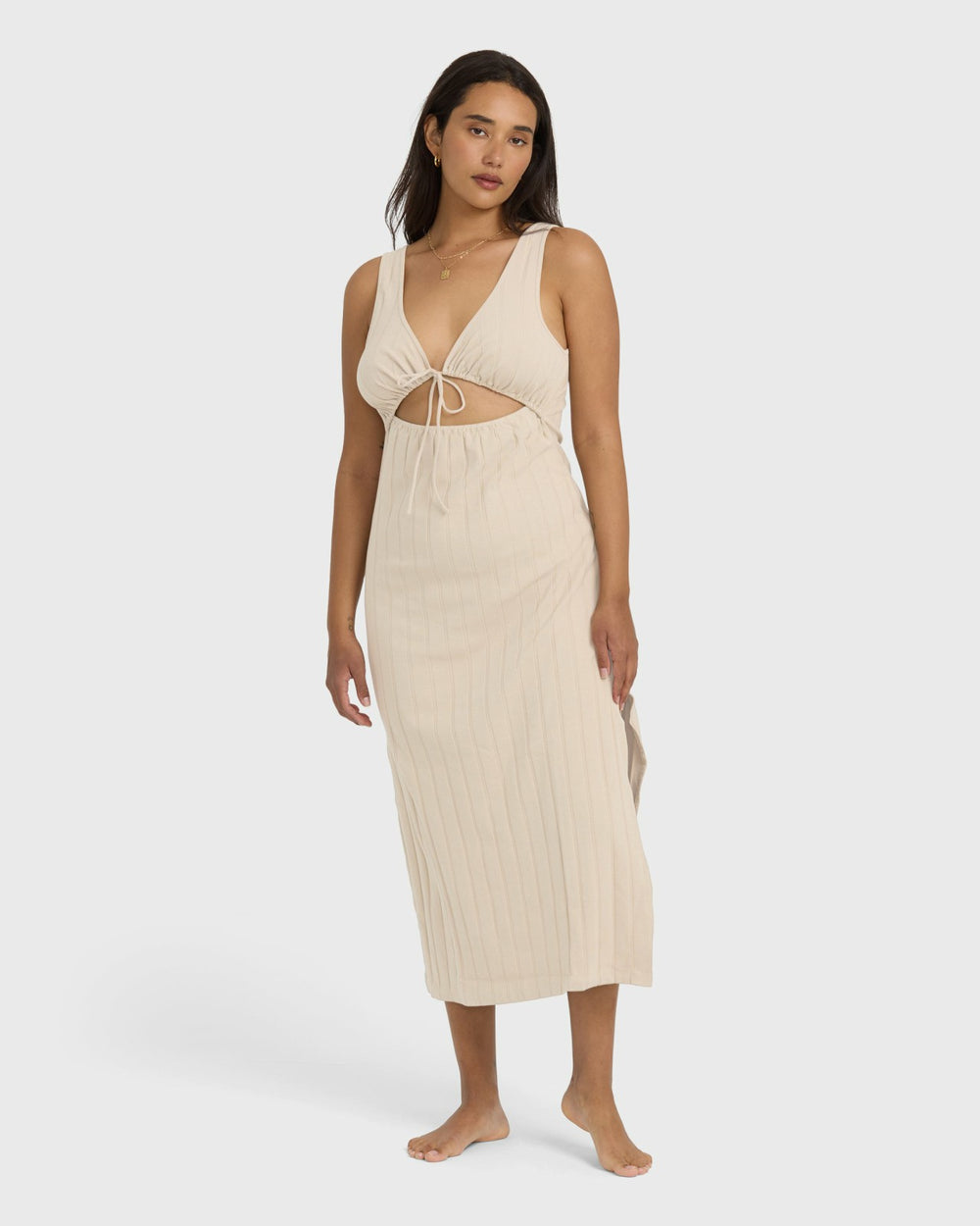 Slides Midi Knt Dress - Cobblestone | Billabong Women