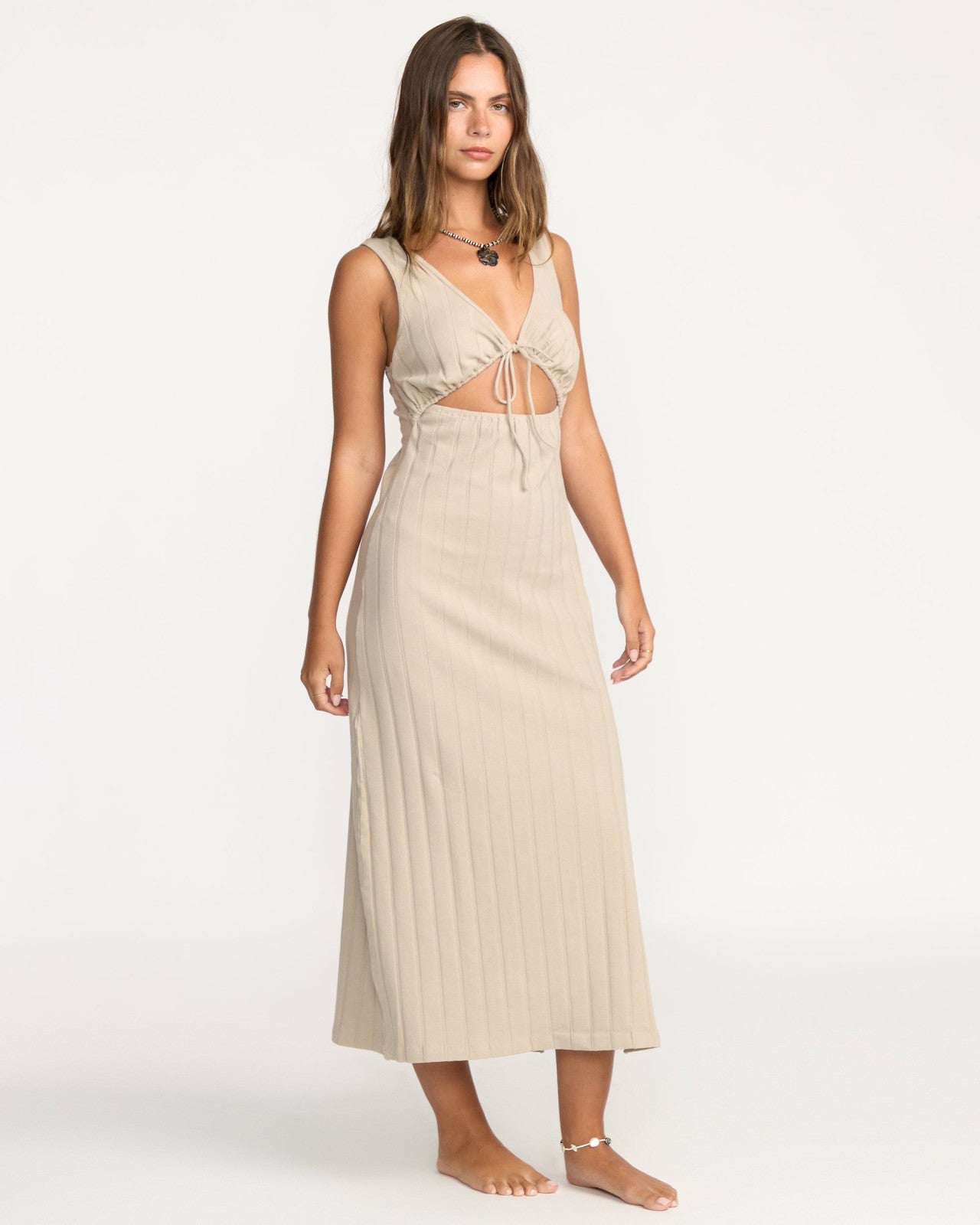 Slides Midi Knt Dress - Cobblestone | Billabong Women