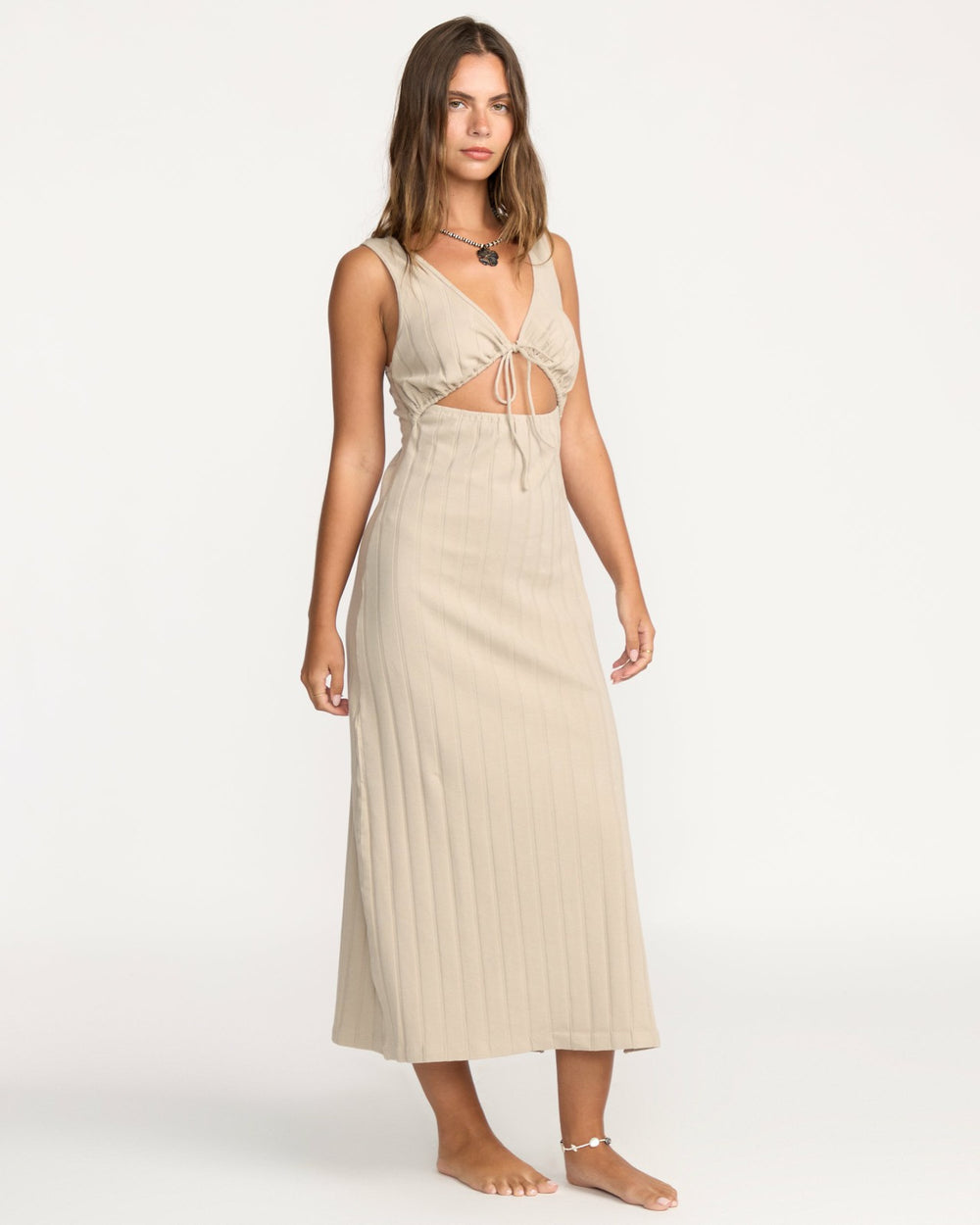 Slides Midi Knt Dress - Cobblestone | Billabong Women