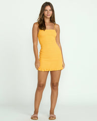 So Bright Mini Dress - Golden Peach | Billabong Women