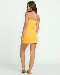 So Bright Mini Dress - Golden Peach | Billabong Women