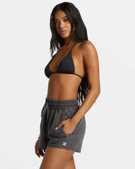 Sol Searcher New Elastic Waist Swim Shorts - Black Pebble | Billabong Women