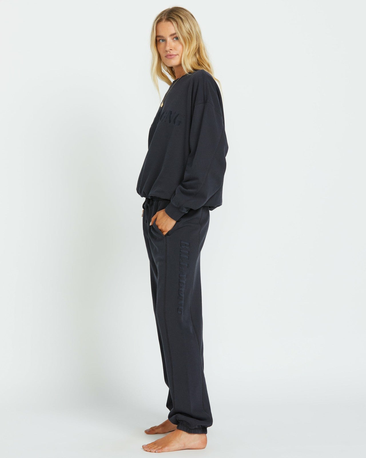 So Typical Elastic Waist Pants - Black Pebble | Billabong Women
