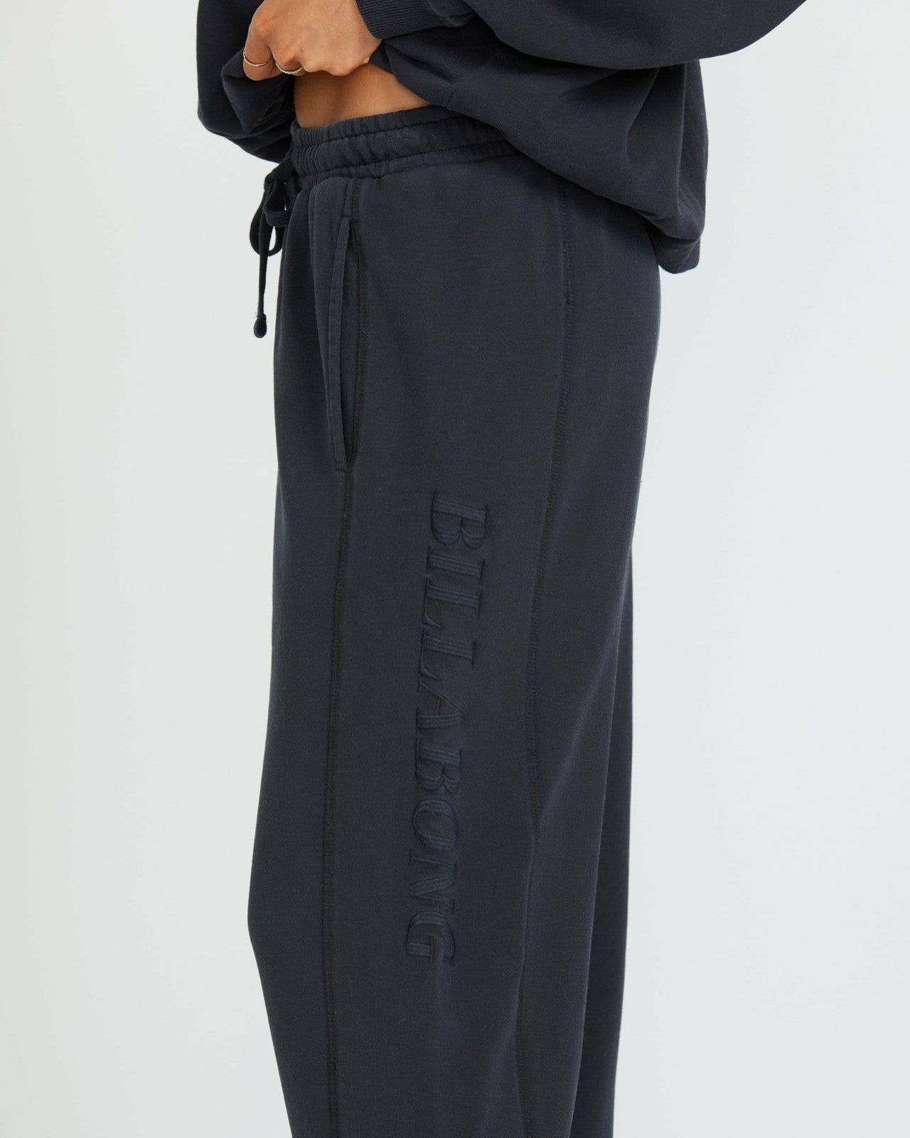 So Typical Elastic Waist Pants - Black Pebble | Billabong Women