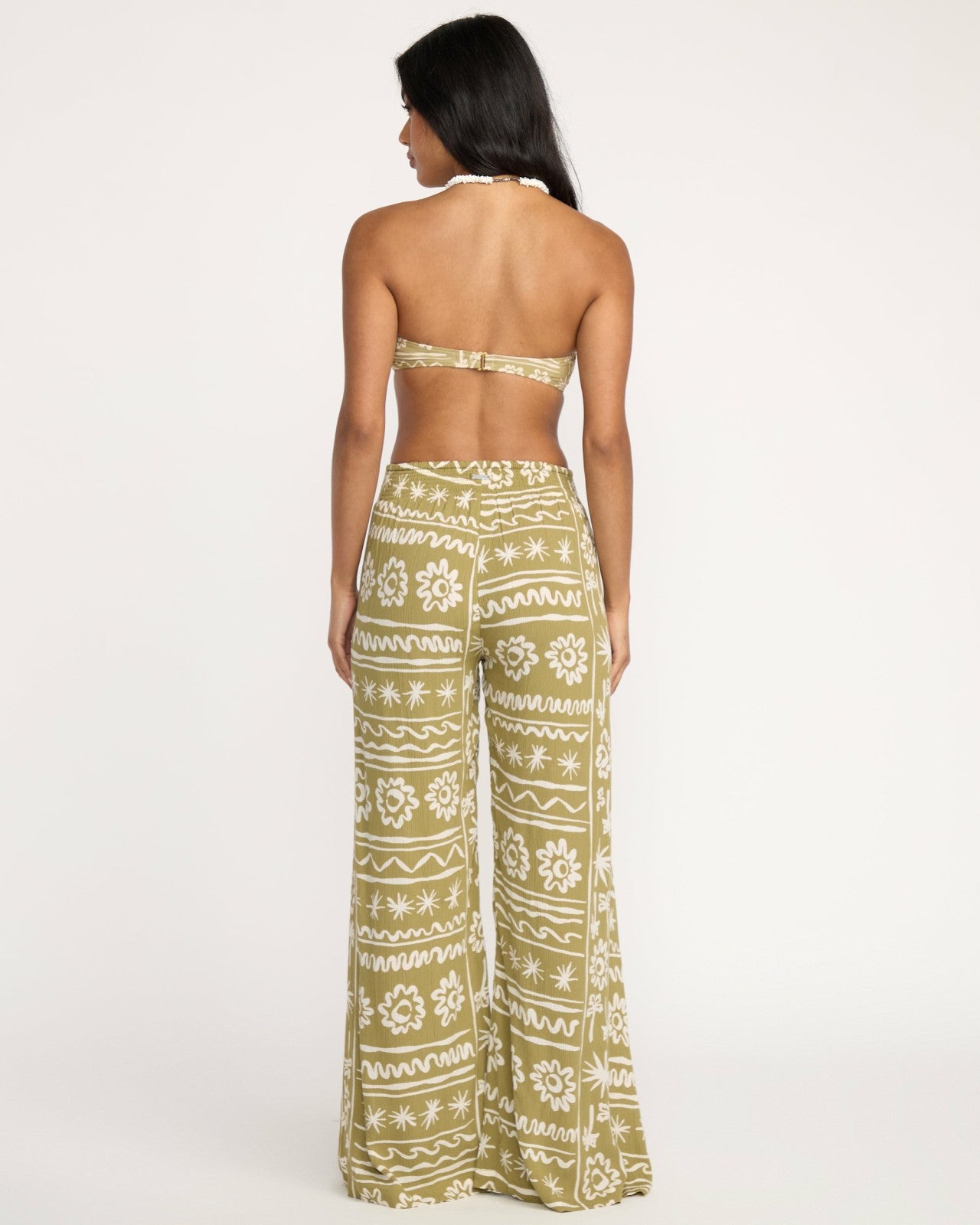 Split Spirit Elastic Waist Pants - Green Tea | Billabong Women