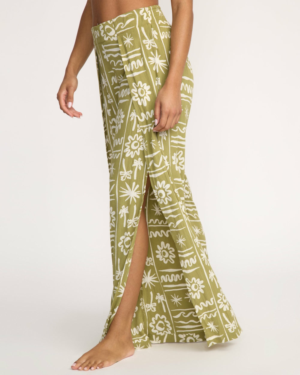 Split Spirit Elastic Waist Pants - Green Tea | Billabong Women