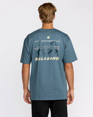 Split The Peak Regular Short Sleeve T-Shirt - Steel Blue | Billabong Men