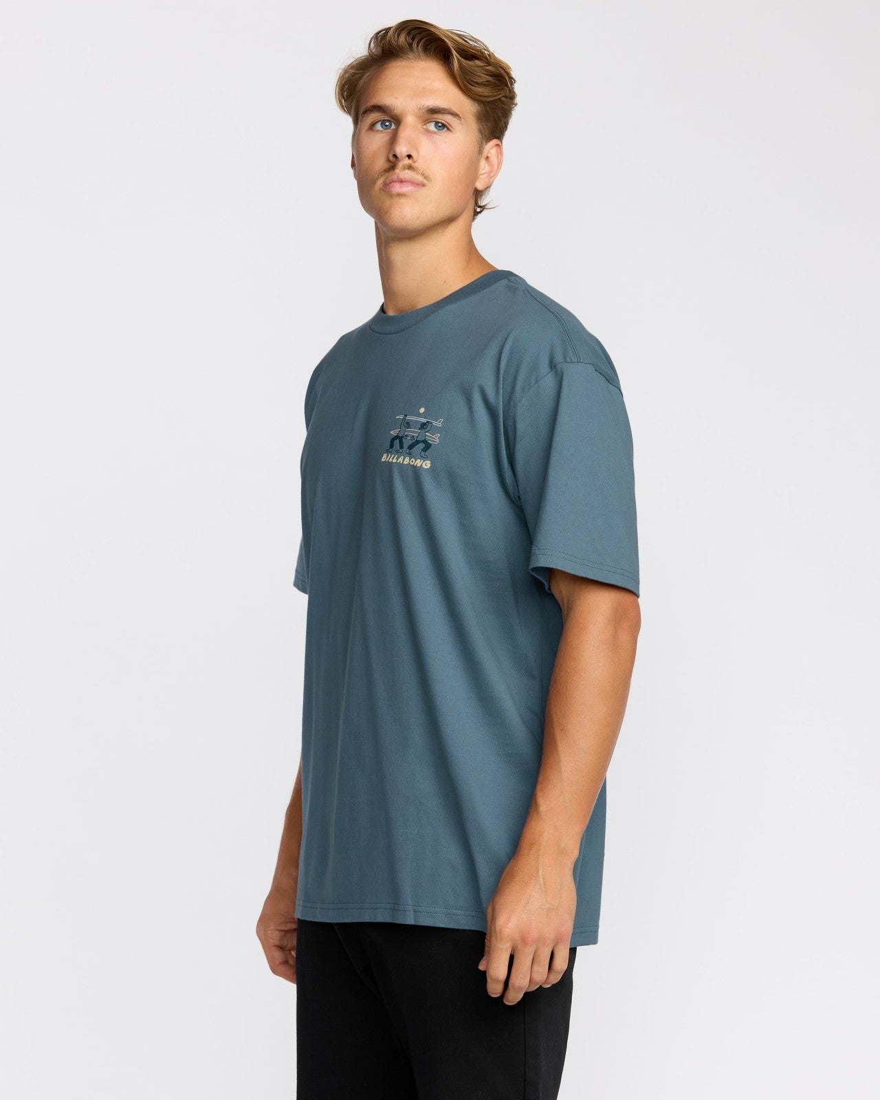 Split The Peak Regular Short Sleeve T-Shirt - Steel Blue | Billabong Men