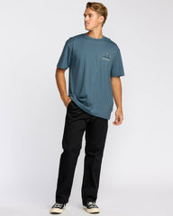 Split The Peak Regular Short Sleeve T-Shirt - Steel Blue | Billabong Men