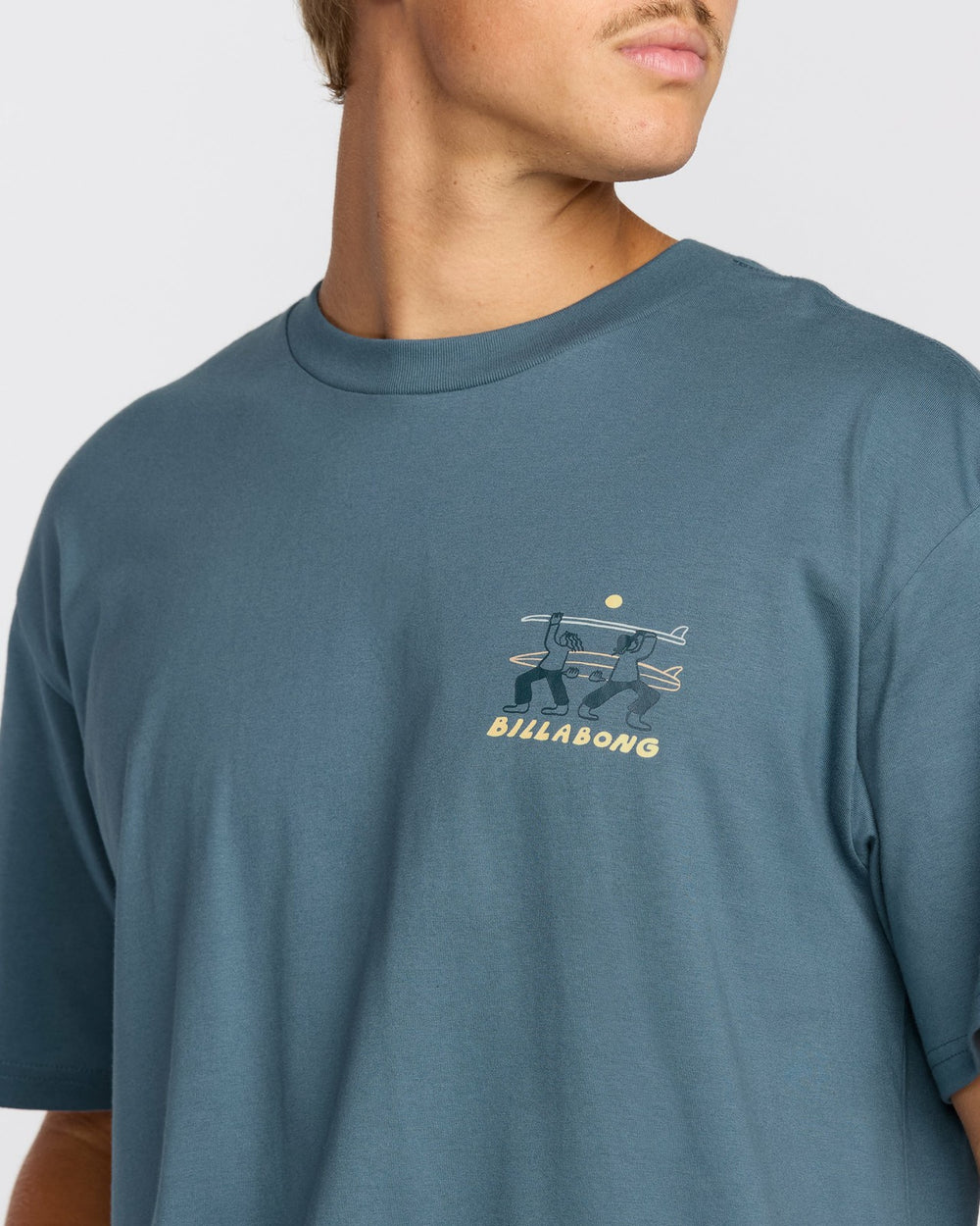 Split The Peak Regular Short Sleeve T-Shirt - Steel Blue | Billabong Men