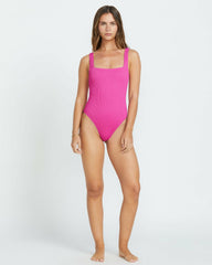 Summer High Square Neck One-Piece Swimsuit - Fiesta Pink | Billabong Women