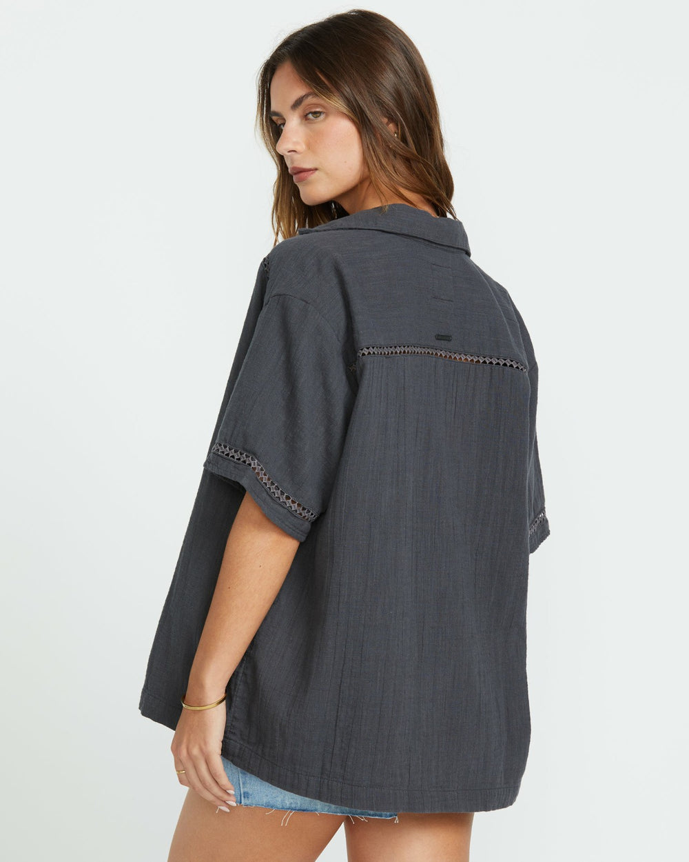 Summers End Short Sleeve Shirt - Black Sands | Billabong Women