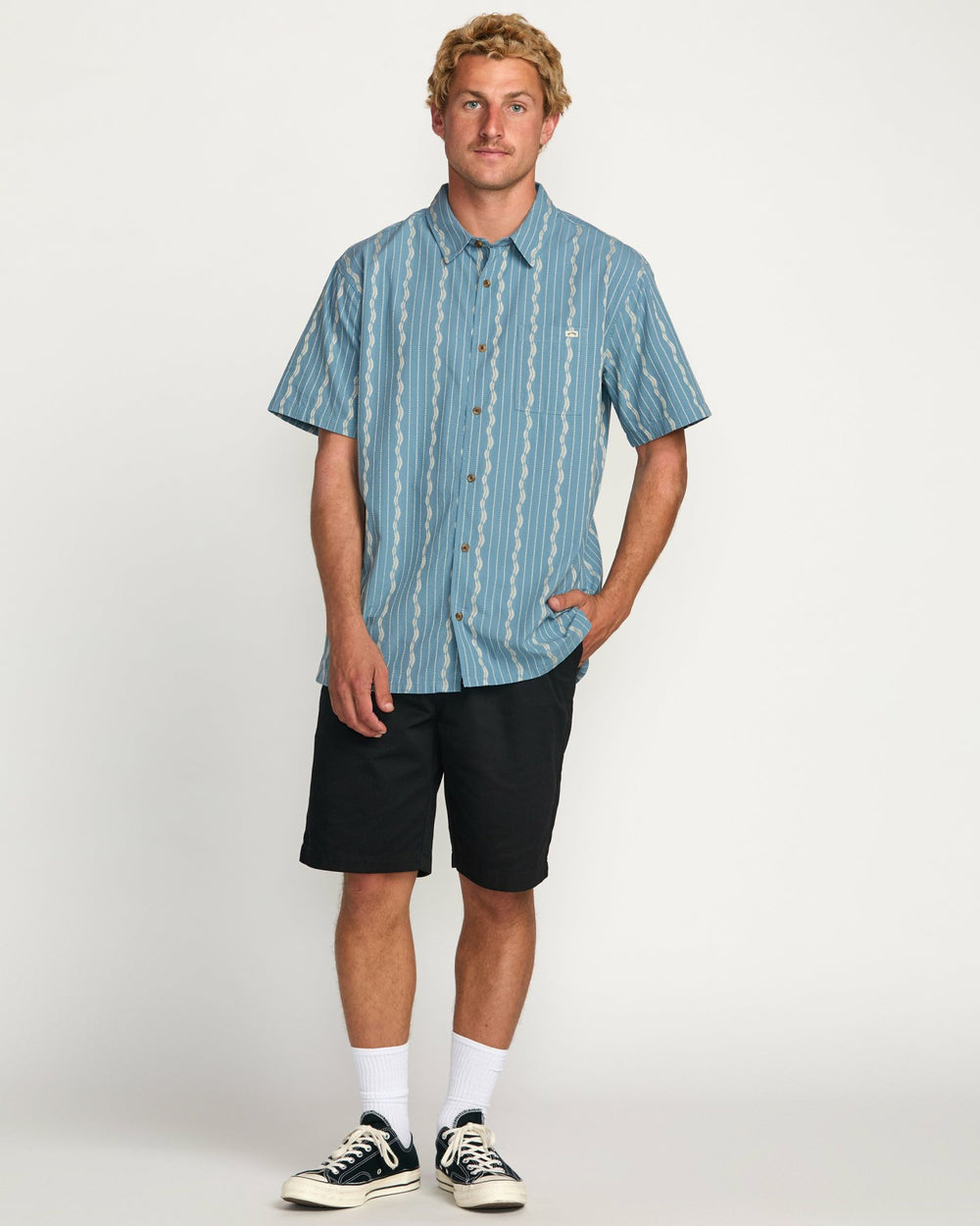 Sundays Jacquard Short Sleeve Shirt - Carolina Blue | Billabong Men