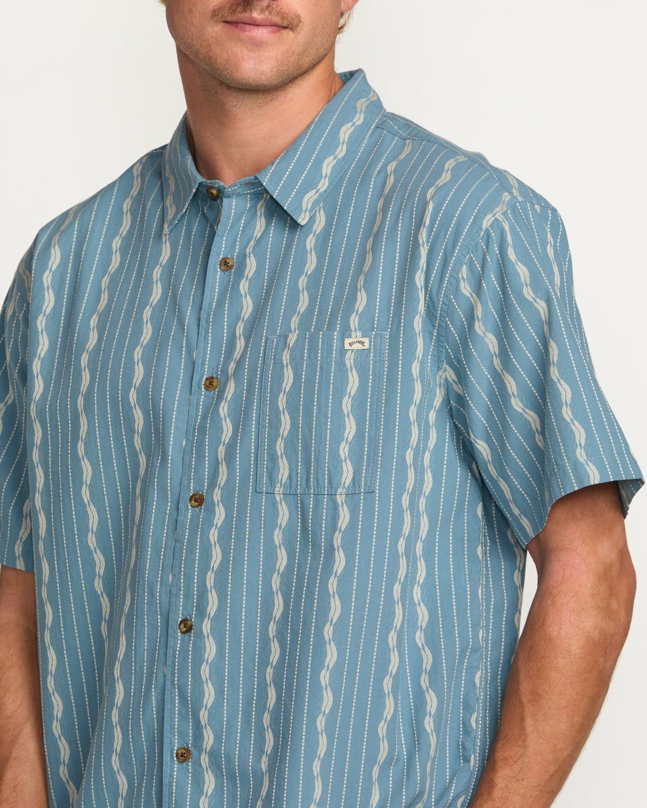 Sundays Jacquard Short Sleeve Shirt - Carolina Blue | Billabong Men