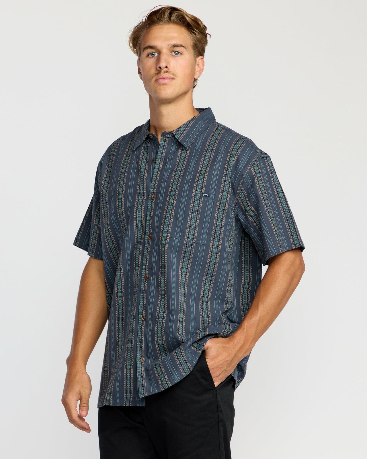 Sundays Jacquard Short Sleeve Shirt - Dark Navy | Billabong Men