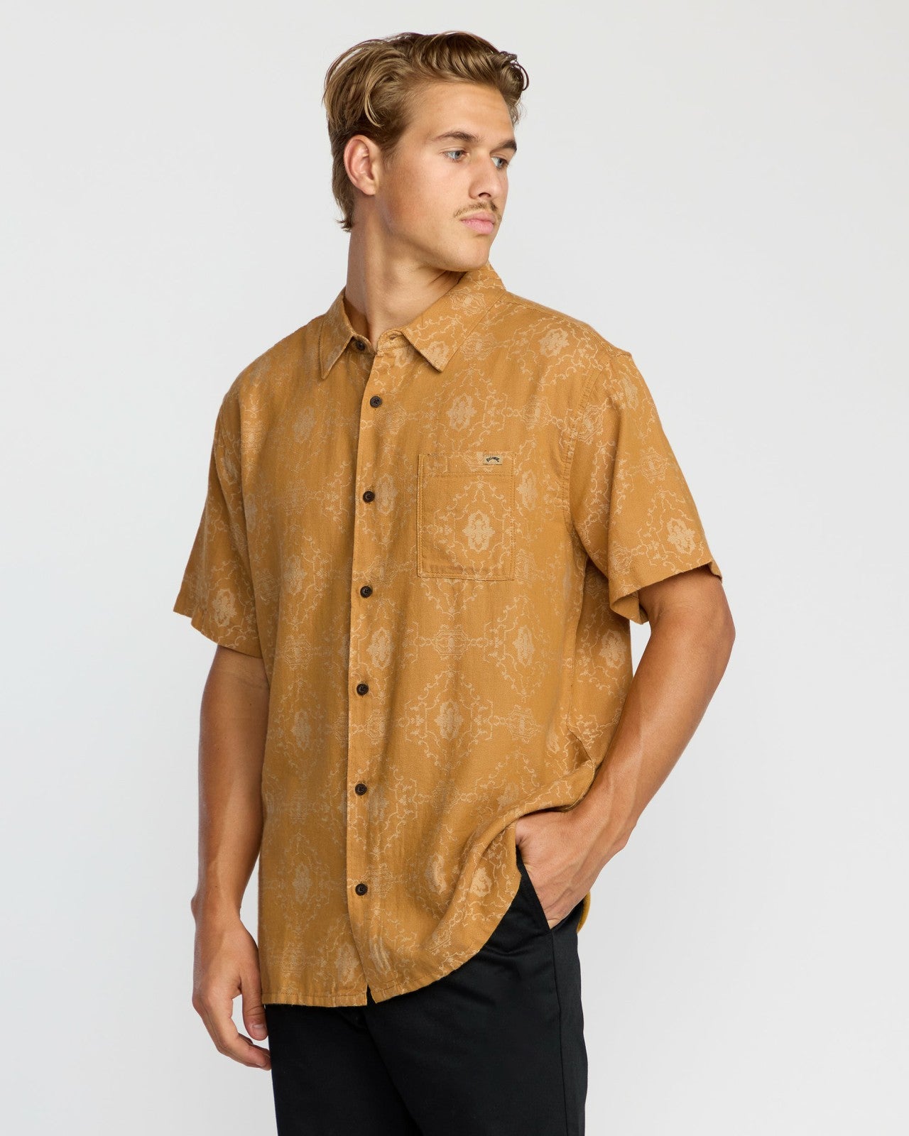 Sundays Jacquard Short Sleeve Shirt - Golden Haze | Billabong Men
