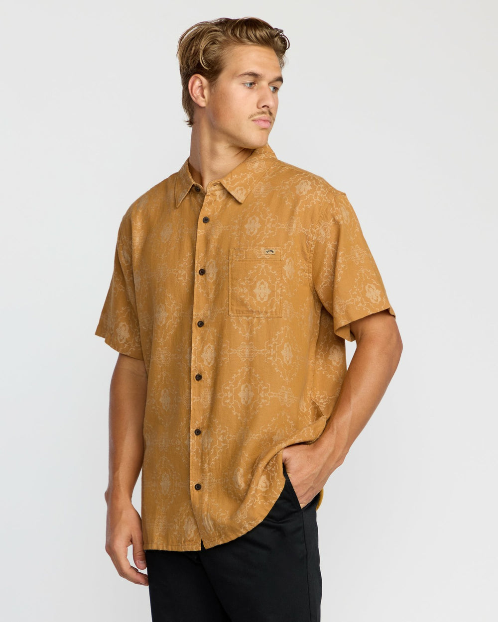 Sundays Jacquard Short Sleeve Shirt - Golden Haze | Billabong Men
