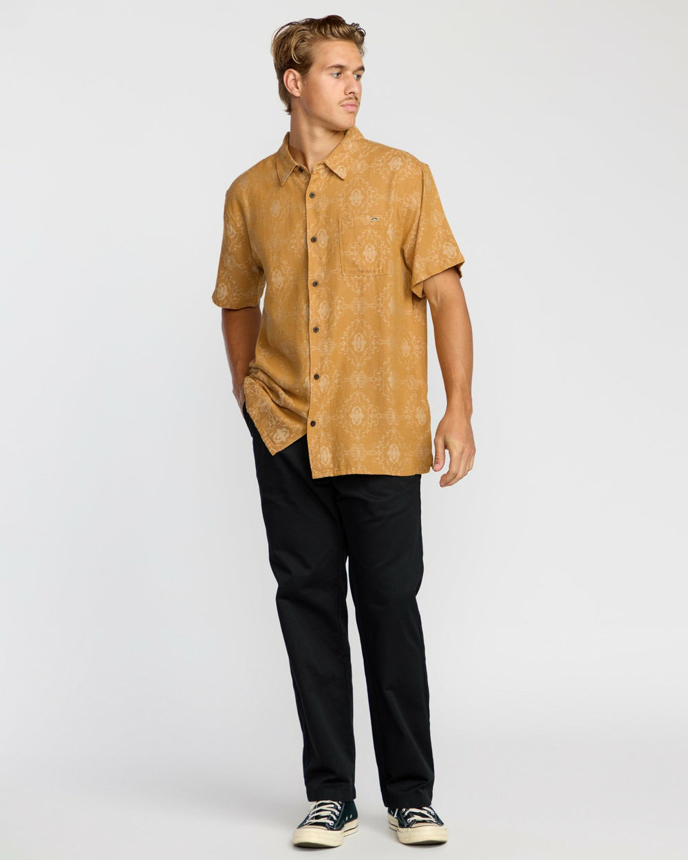 Sundays Jacquard Short Sleeve Shirt - Golden Haze | Billabong Men