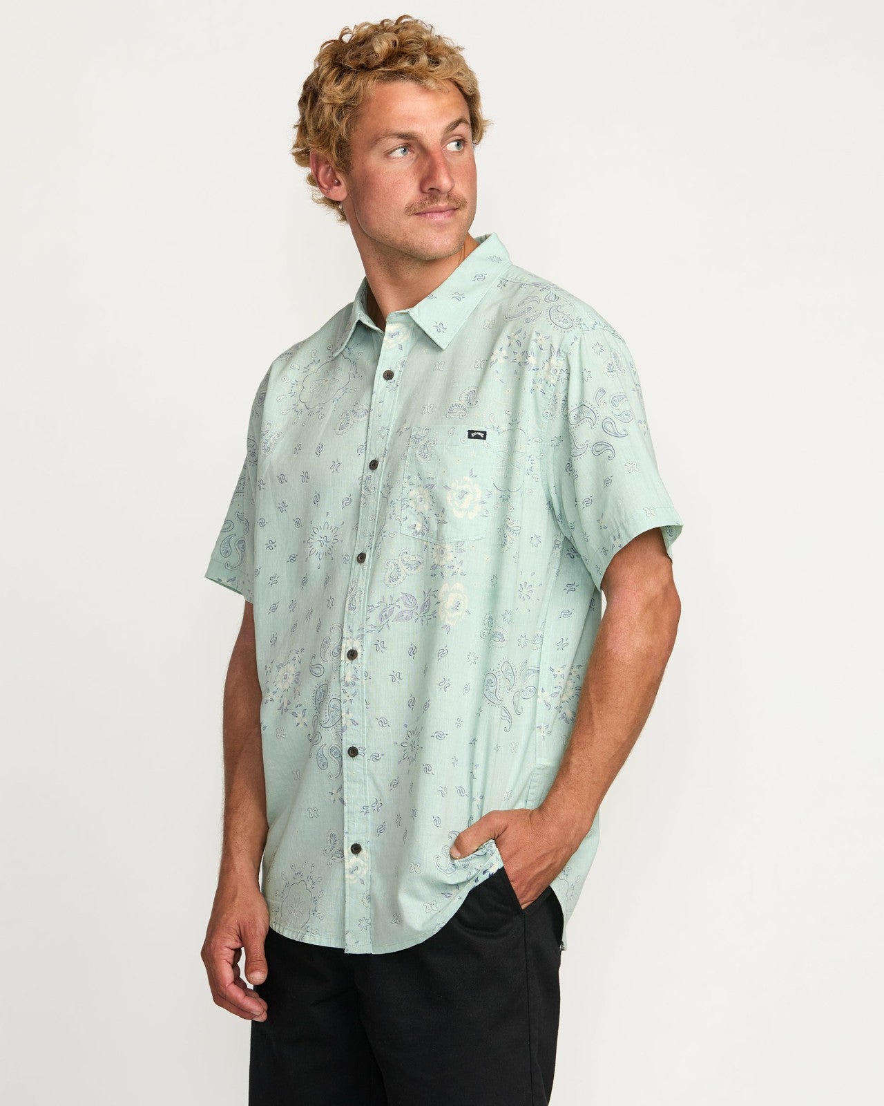 Sundays Short Sleeve Shirt - Mist Green | Billabong Men