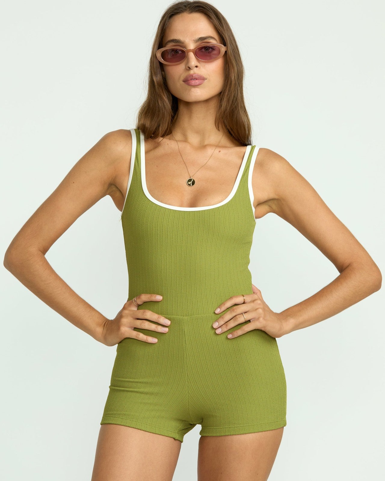 Sunrays Retro One-Piece Surf Suit - Ranger Green | Billabong Women