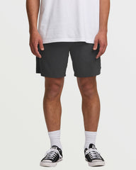 Surftrek Perforated Elastic 17" Hybrid Shorts - Black | Billabong Men