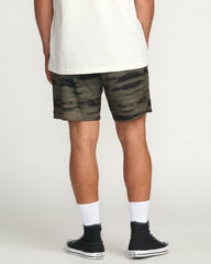 Surftrek Perforated Elastic 17" Hybrid Shorts - Dark Military | Billabong Men