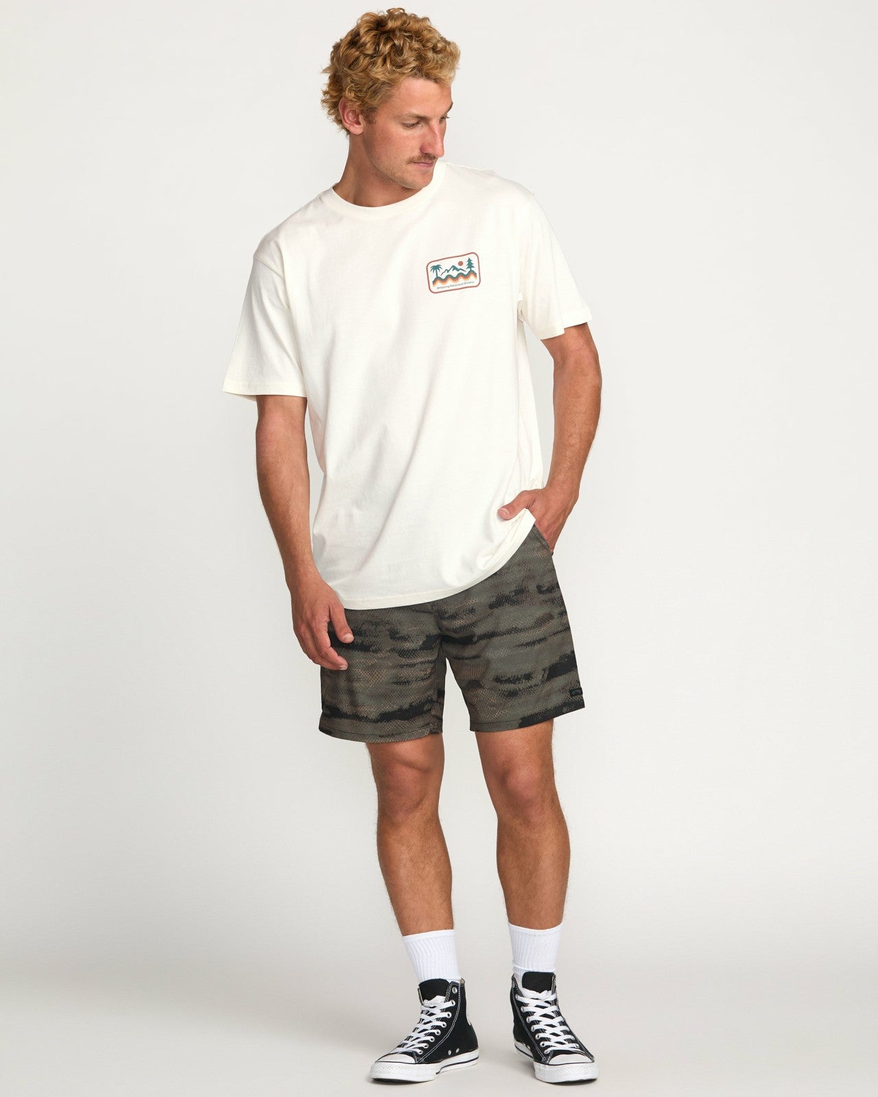 Surftrek Perforated Elastic 17" Hybrid Shorts - Dark Military | Billabong Men