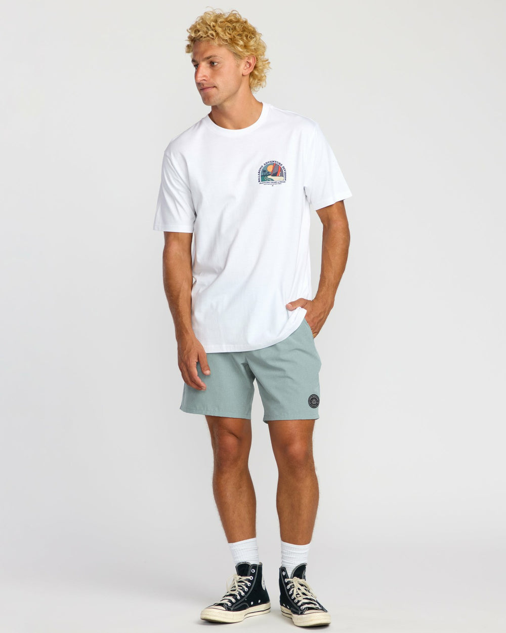 Surftrek Perforated Elastic 17" Hybrid Shorts - Sea Blue | Billabong Men
