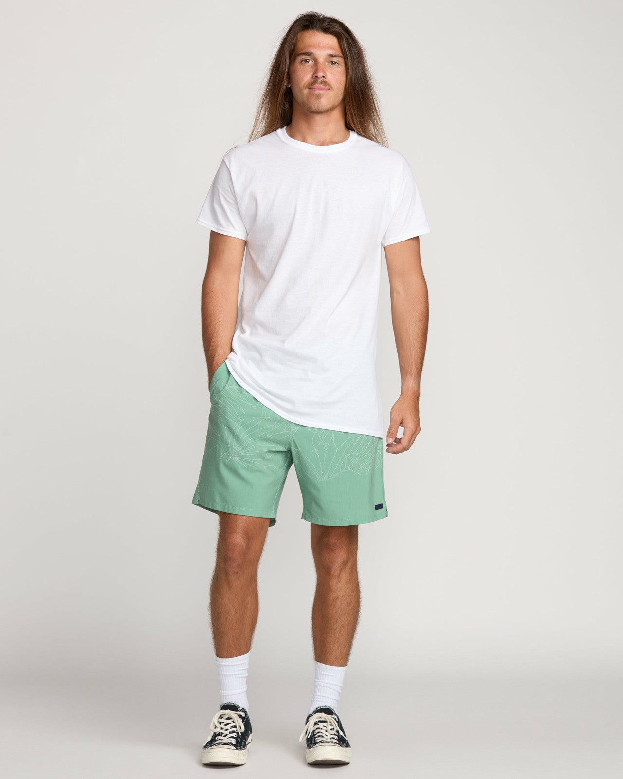 Surftrek Transit Elastic 17" Hybrid Shorts - Mist Green | Billabong Men