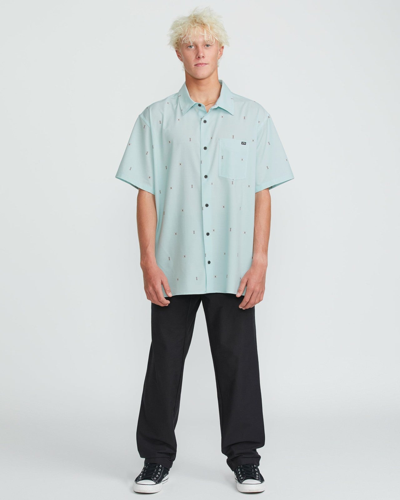 Surftrek Transit Short Sleeve Shirt - Dusty Blue | Billabong Men