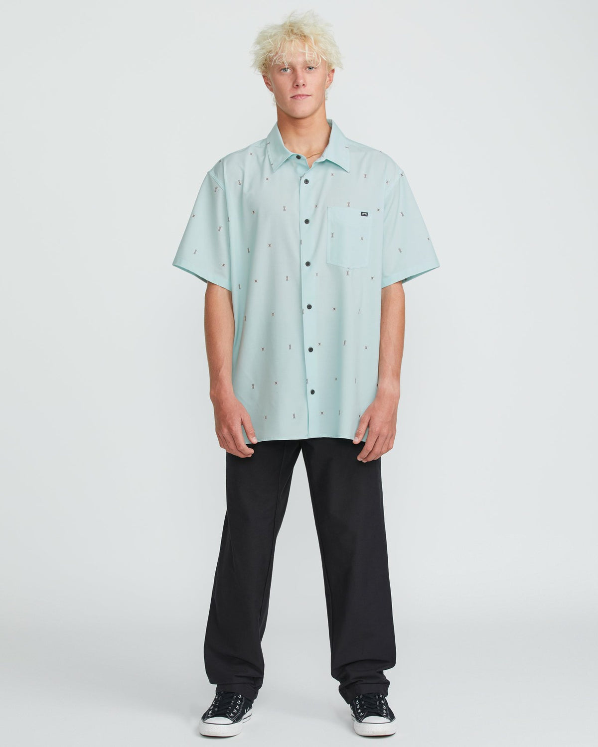Surftrek Transit Short Sleeve Shirt - Dusty Blue | Billabong Men