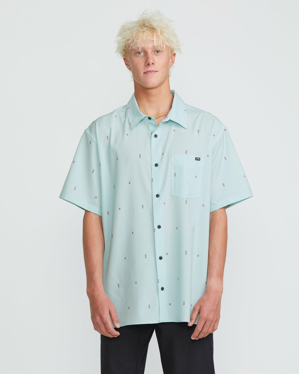 Surftrek Transit Short Sleeve Shirt - Dusty Blue | Billabong Men