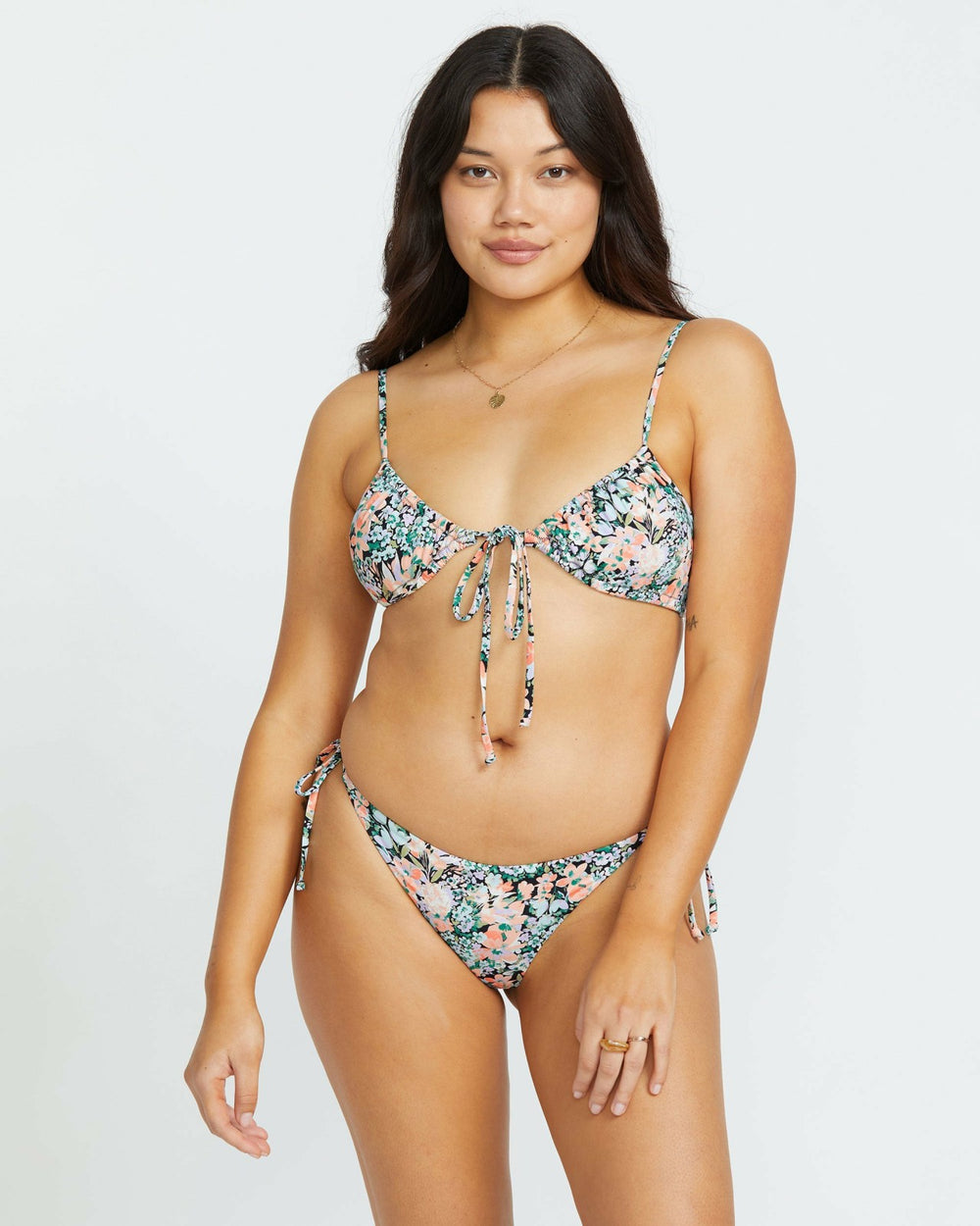Sweet Fields Tie Side Tanga Bikini Bottom - Multi | Billabong Women