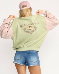 The Original Vibes Kendal Crewneck Sweatshirt - Pistachio | Billabong Women