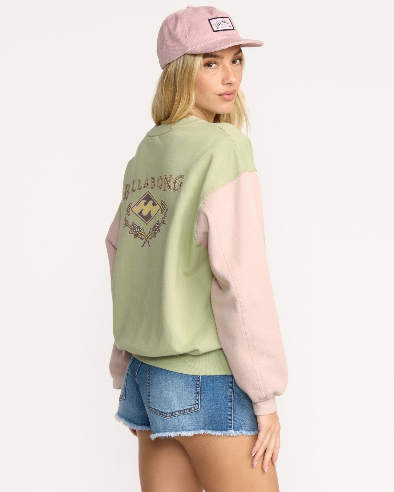 The Original Vibes Kendal Crewneck Sweatshirt - Pistachio | Billabong Women