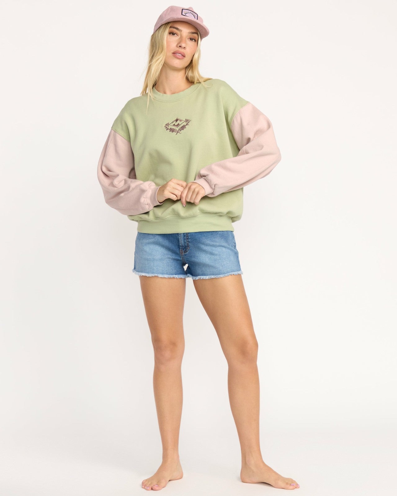 The Original Vibes Kendal Crewneck Sweatshirt - Pistachio | Billabong Women