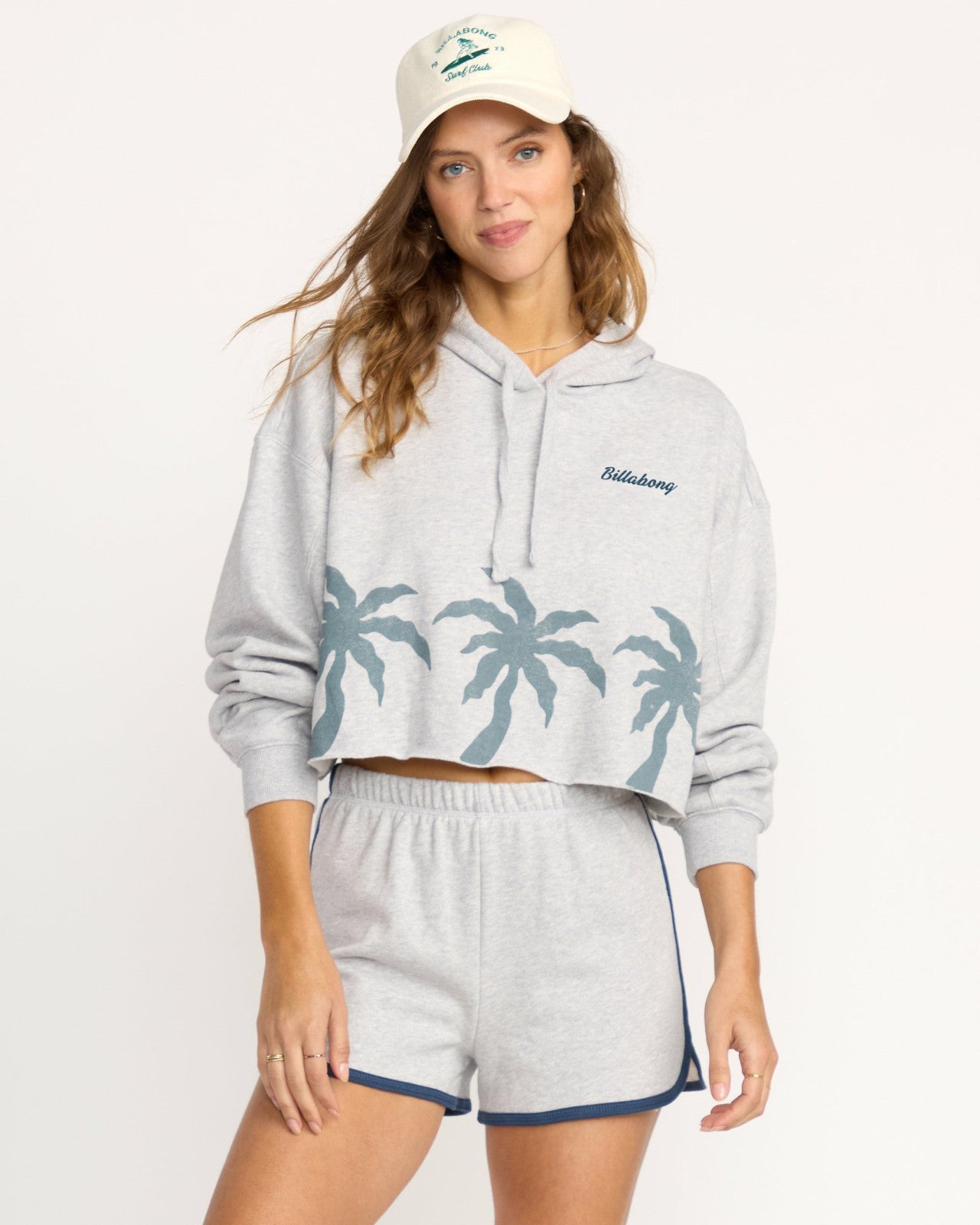 Triple Palms Hoodie - Heather Grey | Billabong Women